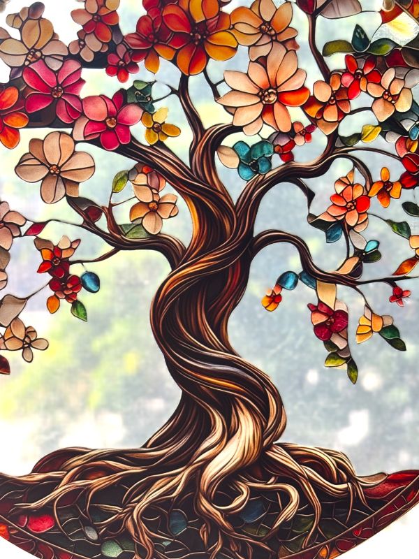 Floral Tree of Life Sun Hanging