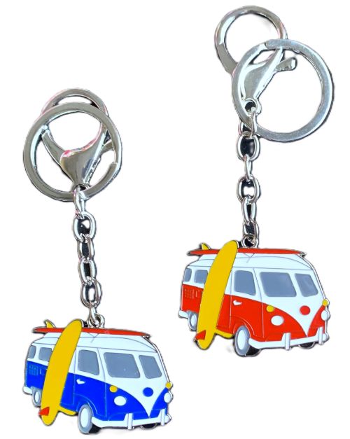 Classic Surfer Bus Beachy Bag Charm & Keychain