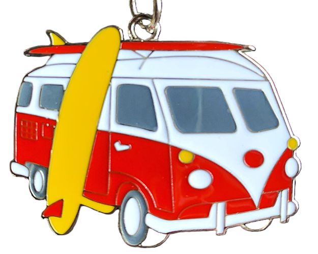 Classic Surfer Bus Beachy Bag Charm & Keychain