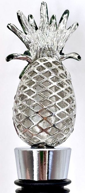 Amber Rhinestone Pineapple Bottle Stopper