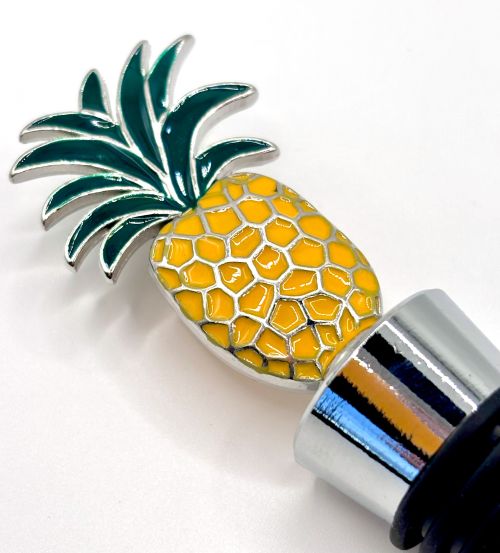 Yellow Pineapple Bottle Stopper