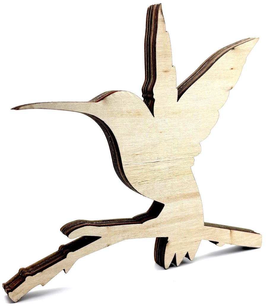Tropical Hummingbird Wood Diorama