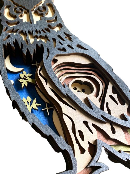 Night Owl Wood Diorama
