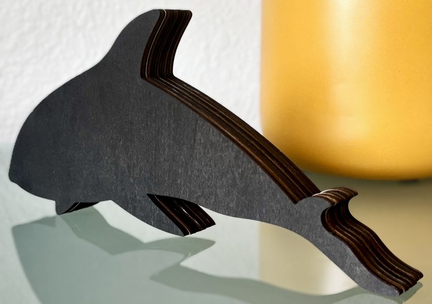 Orca Whale Wood Diorama