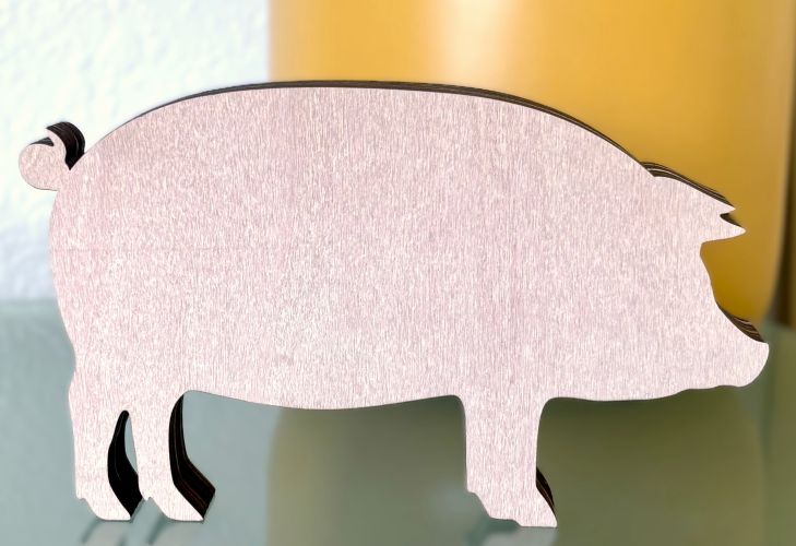 Farmhouse Pig Wood Diorama