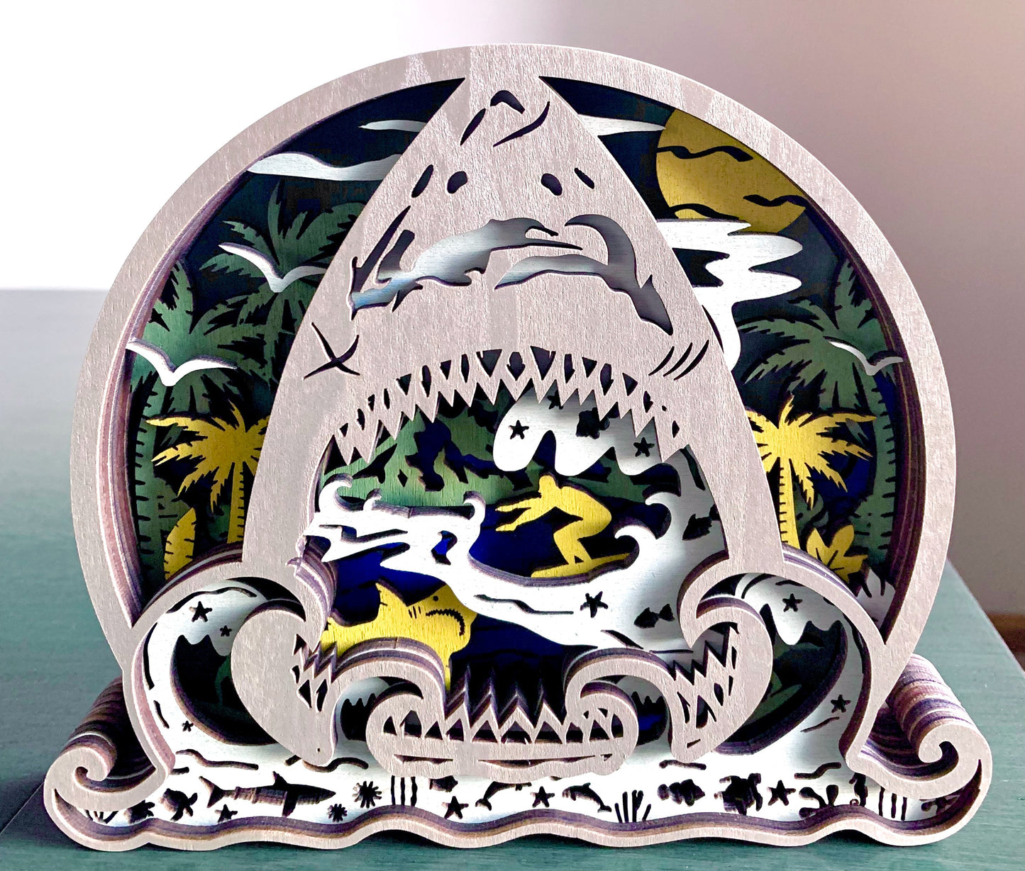 Great White Shark Surfer Diorama