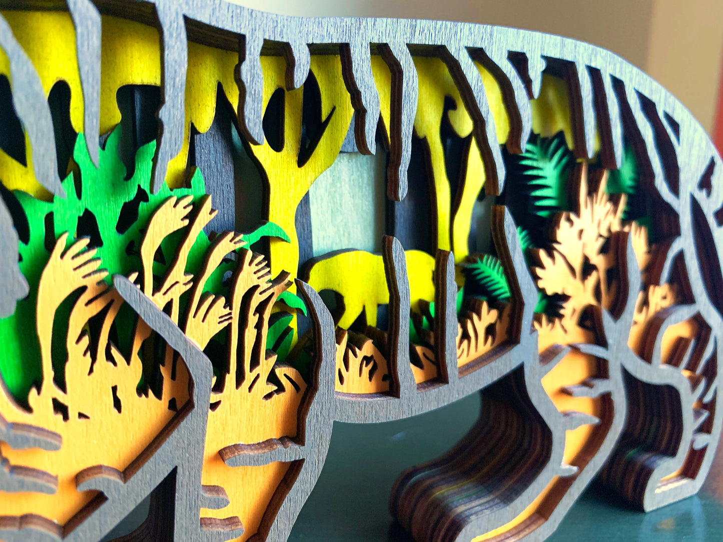 Jungle Tiger Wood Diorama