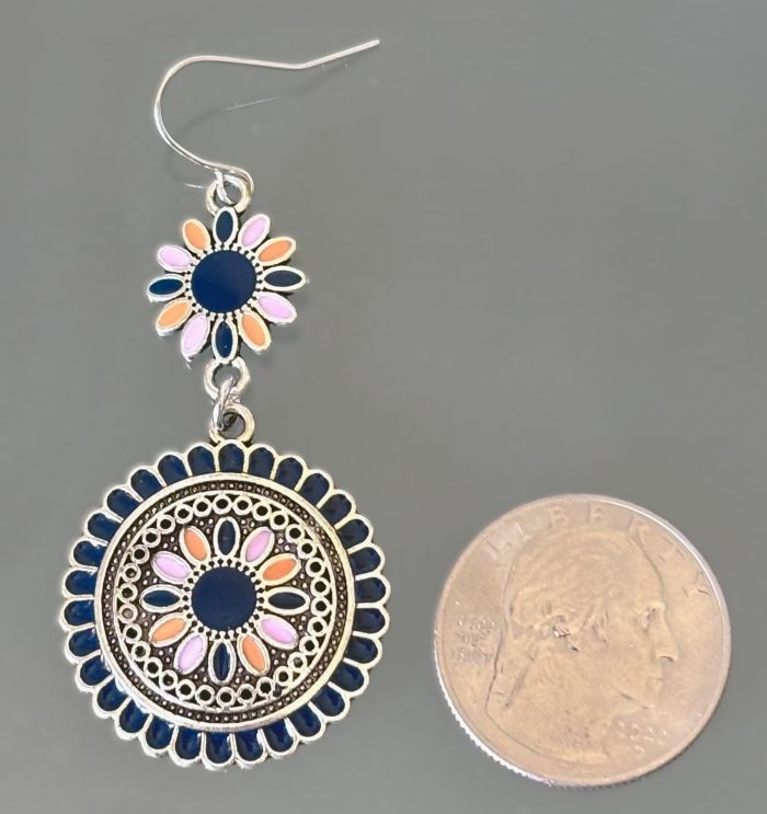 Boho Vibes Enameled Daisy Earrings