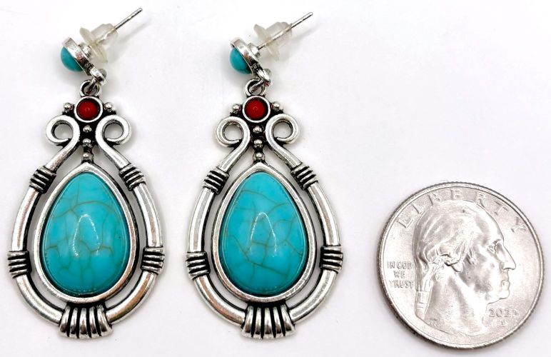 Southwestern Ornate Teardrop Earrings