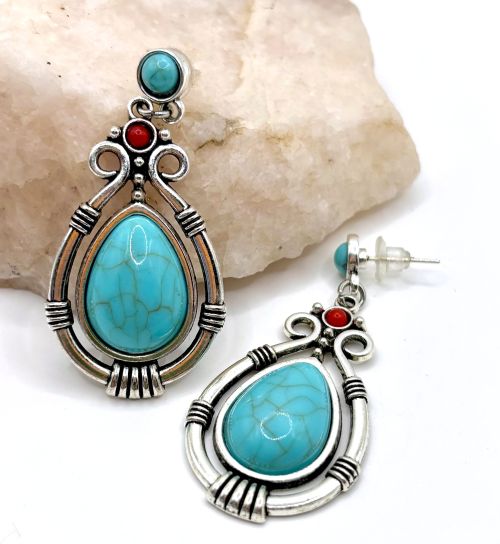 Southwestern Ornate Teardrop Earrings