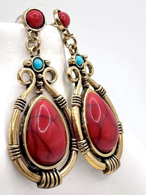Southwestern Ornate Teardrop Earrings