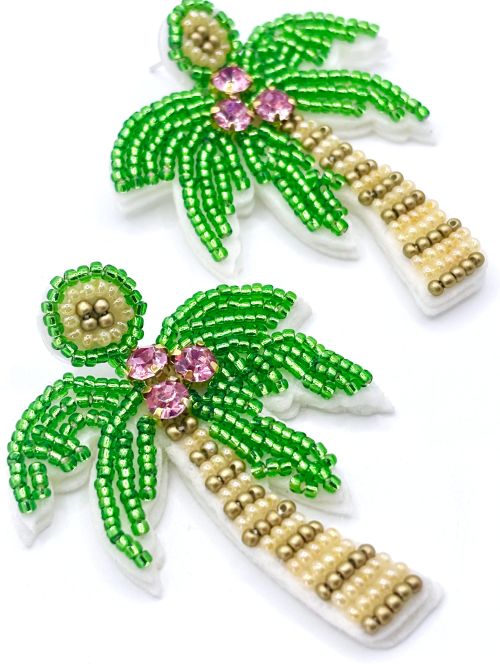 Beaded Palm Tree Earrings