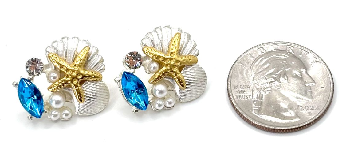 Elegant Seashore Stud Earrings