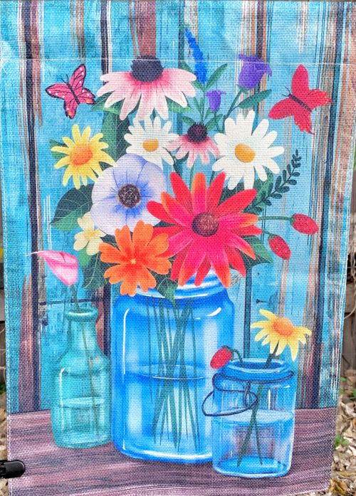 Farmhouse Flowers Garden Flag
