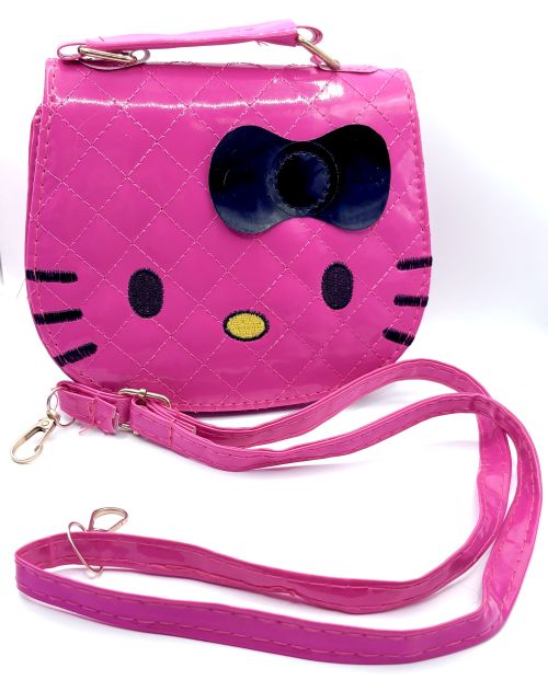 Vibrant Pink Hello Kitty Glam Embroidered Vinyl Handbag