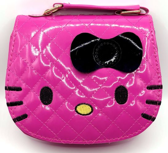 Vibrant Pink Hello Kitty Glam Embroidered Vinyl Handbag