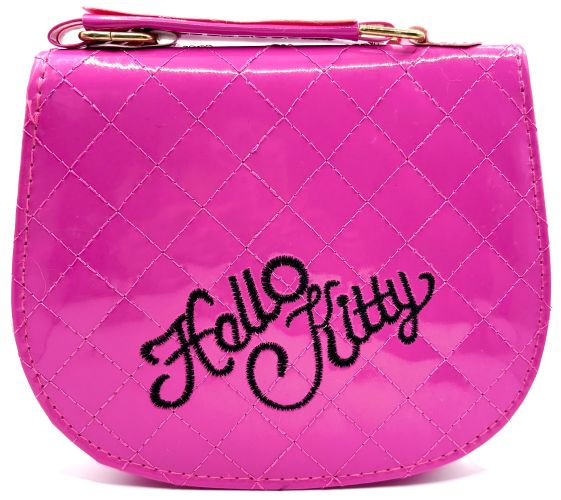Vibrant Pink Hello Kitty Glam Embroidered Vinyl Handbag