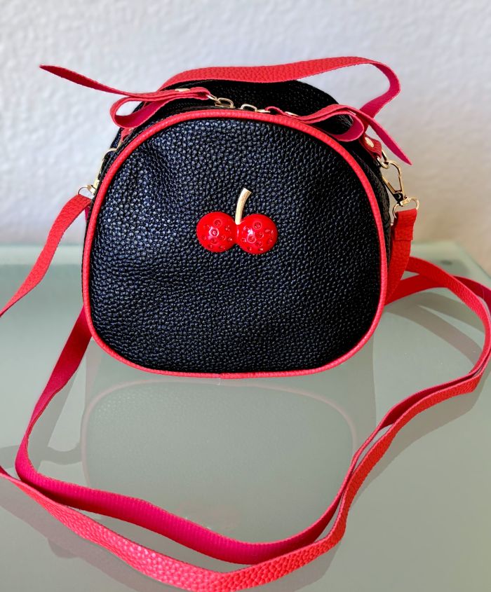 Jeweled Cherry Convertible Crossbody Bag