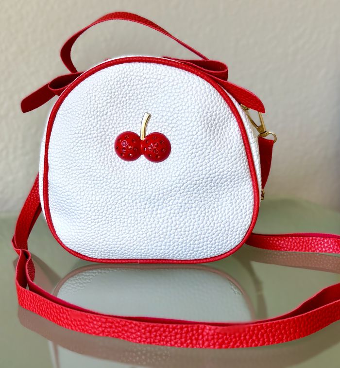 Jeweled Cherry Convertible Crossbody Bag