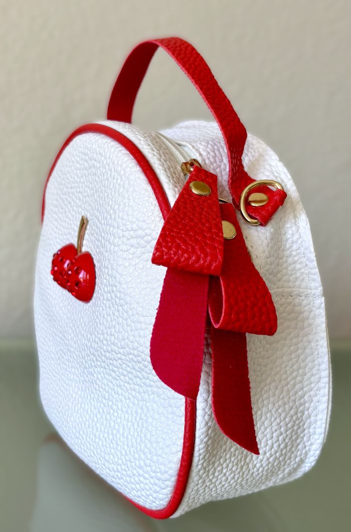 Jeweled Cherry Convertible Crossbody Bag
