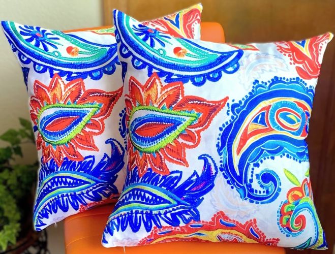 Set/2 Bohemian Paisley Outdoor Pillow Covers