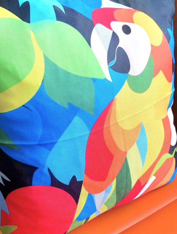 Set/2 Macaw Parrot Outdoor Pillow Covers