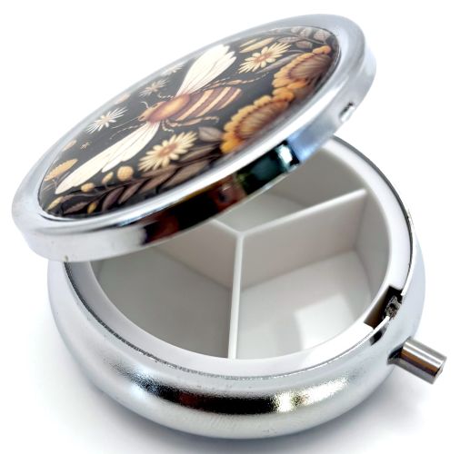 Boho Botanical Bee Pill Box