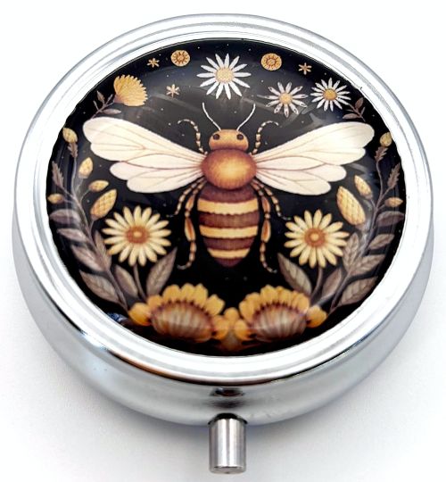 Boho Botanical Bee Pill Box