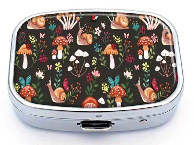 Mushrooms, Snails & More Pill Box