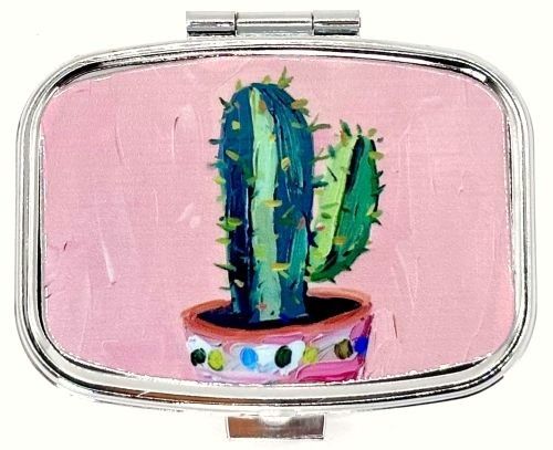 Cactus in Chic Pink Pot Pill Box