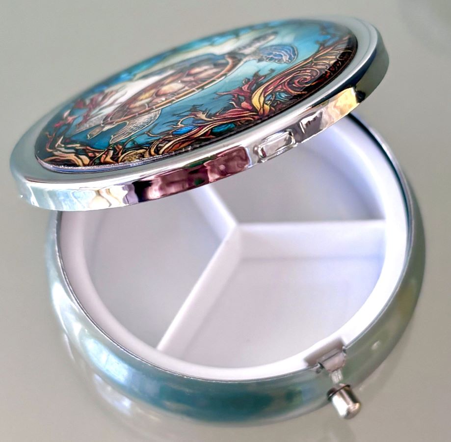 Vintage Sea Turtle Pill Box