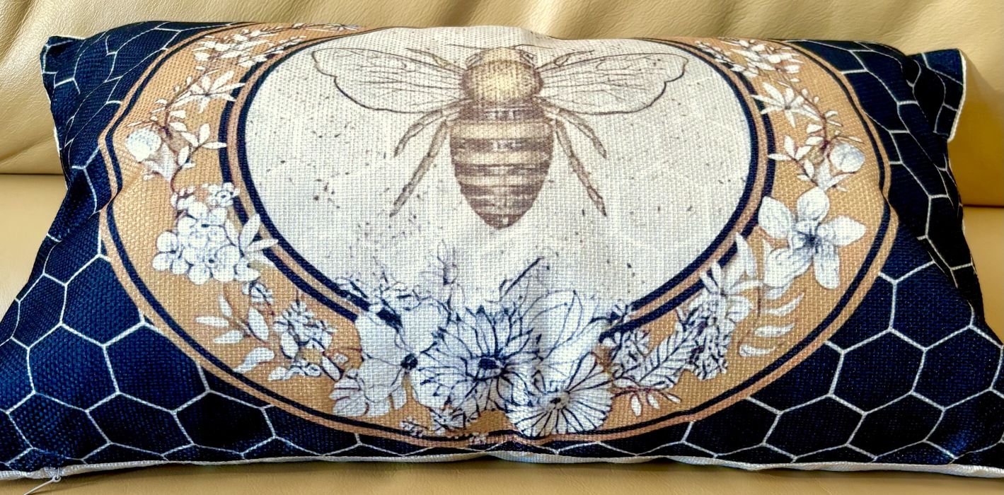 French Country "Honey" Bee Pillow Cover