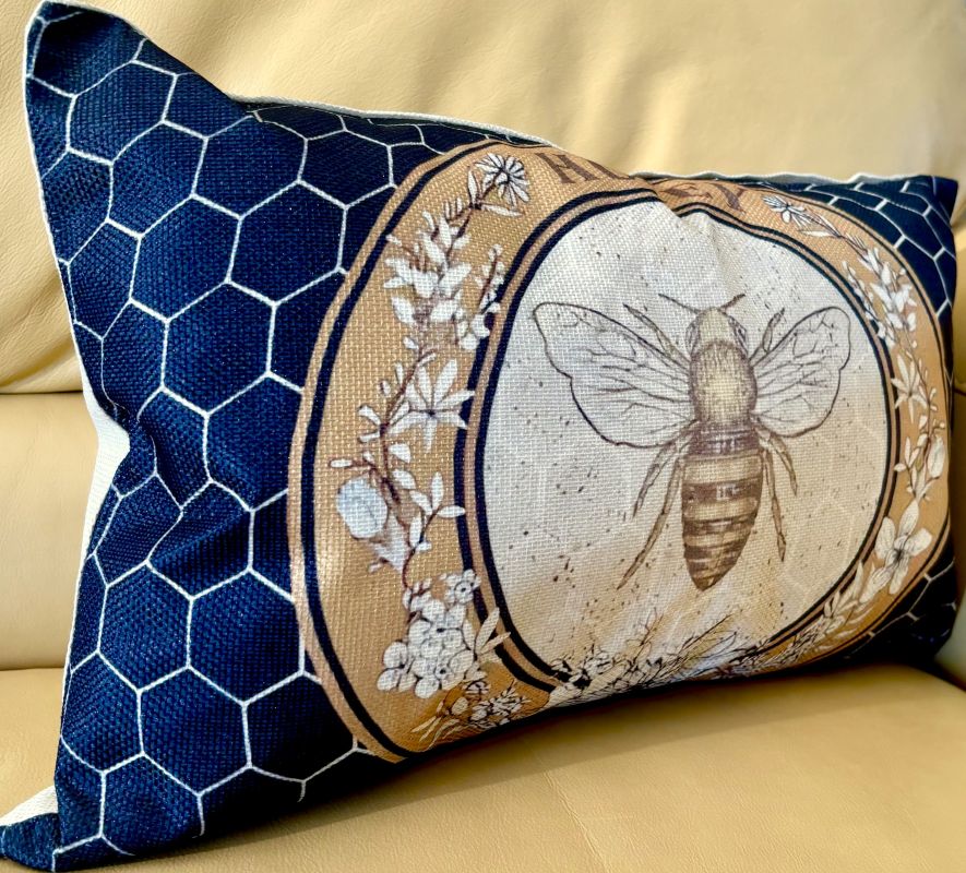 French Country "Honey" Bee Pillow Cover