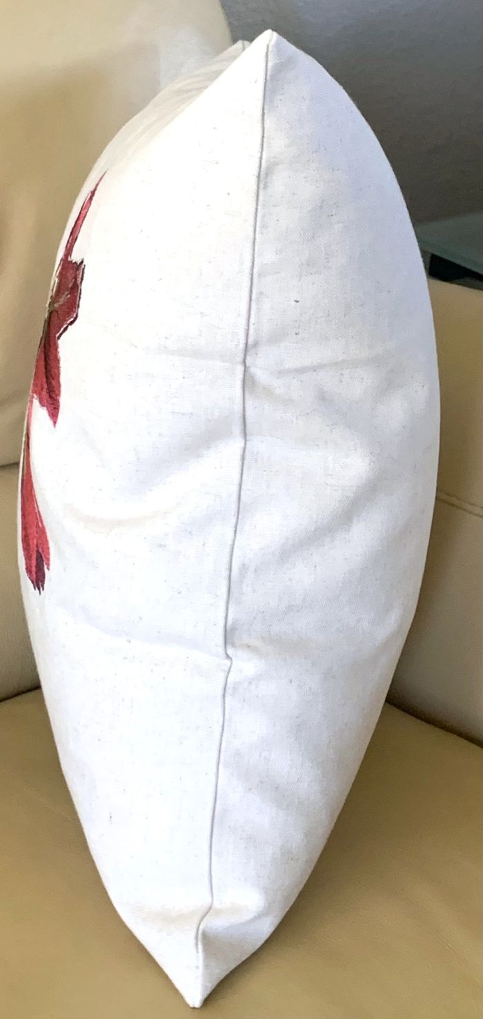 Embroidered Lilies Pillow Cover