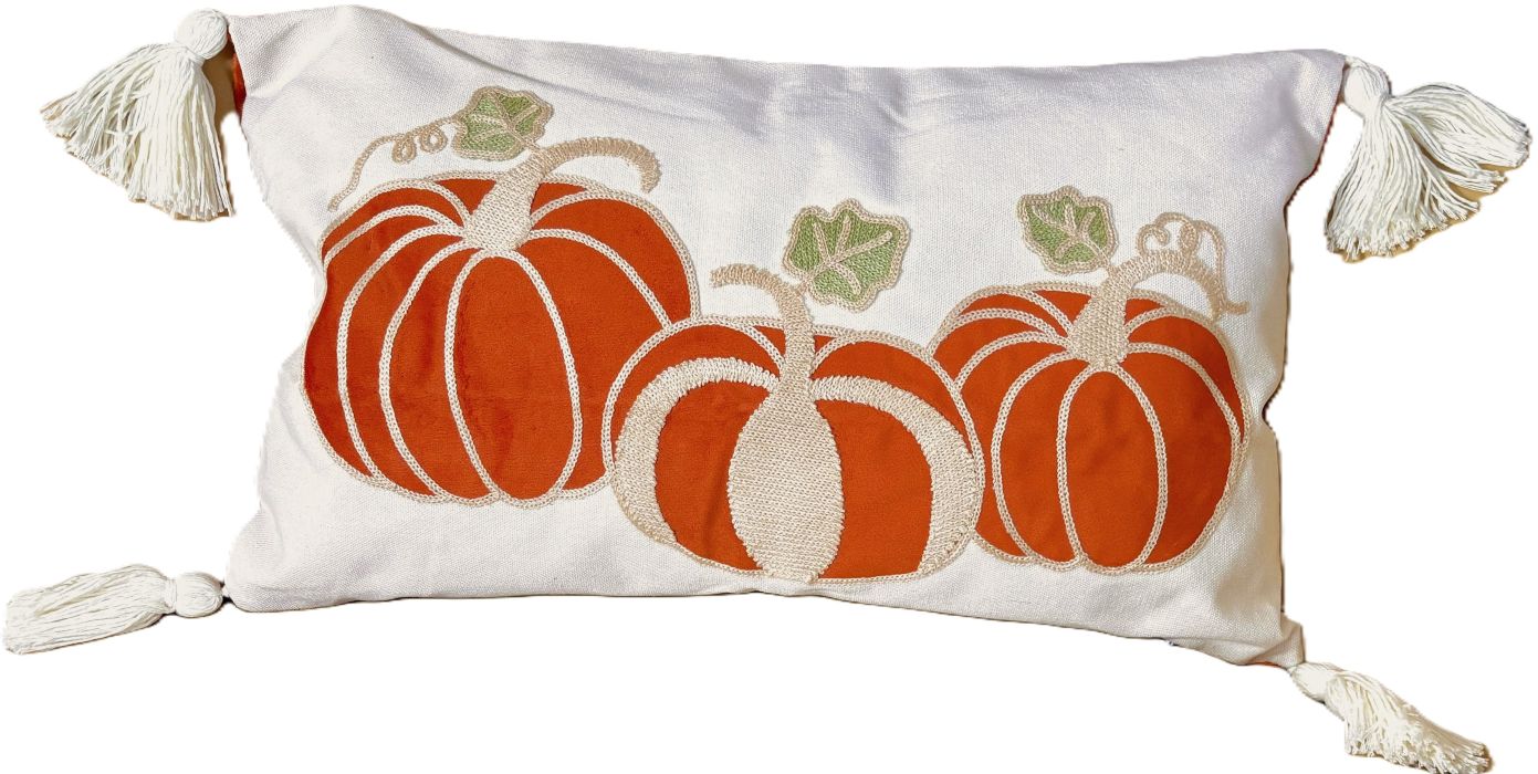 Pumpkins on the Vine Seasonal Pillow Cover