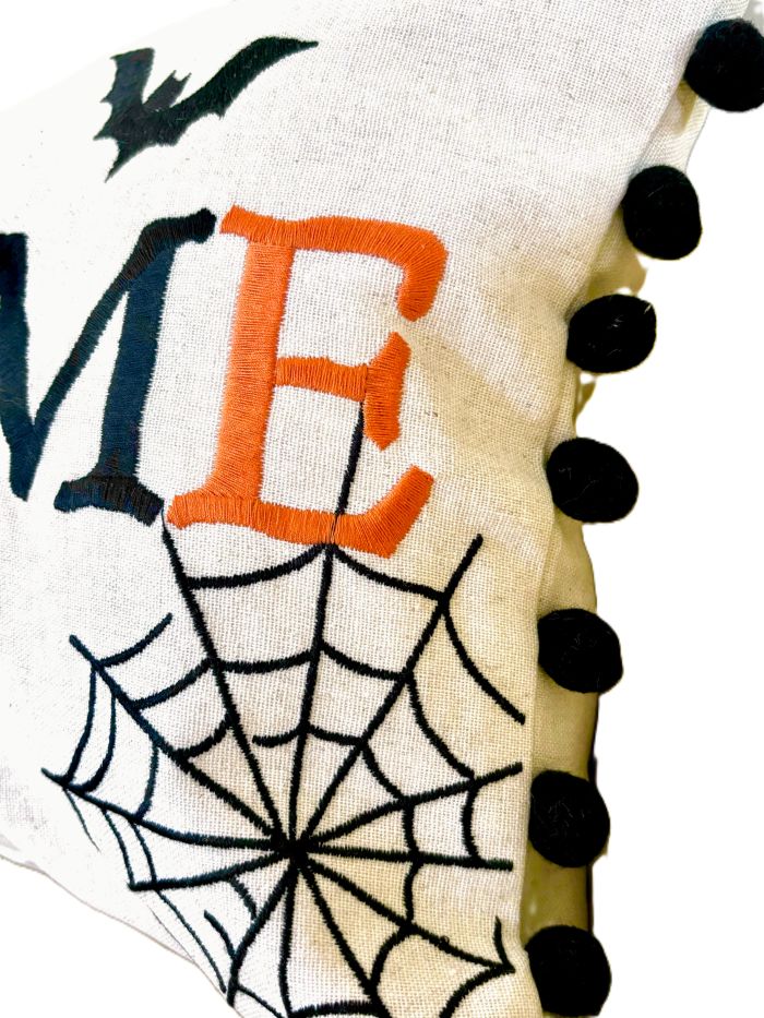 "Welcome to Our Web" Halloween Pillow Cover