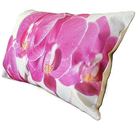 Pink Orchids Pillow Cover