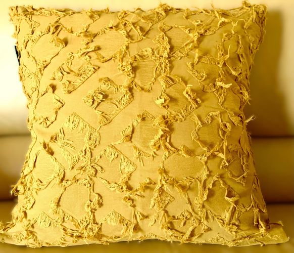 Geometric Shag Solid Color Pillow Cover