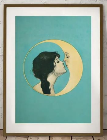 'Dear Old Dixie Moon Art Print