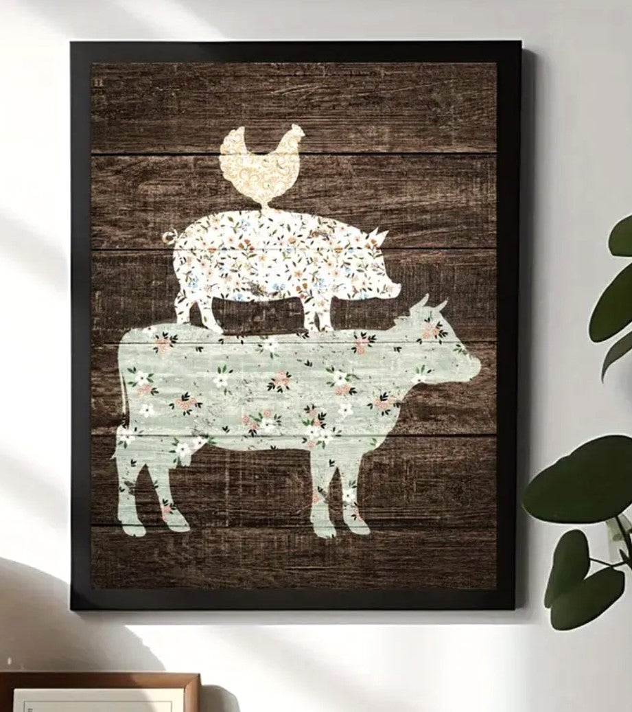 Farmhouse Animal Totem Art Print