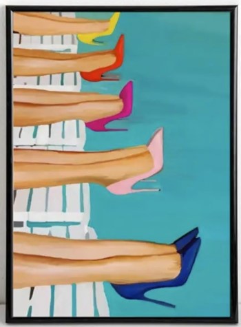 High Heels by Pool 50's Aesthetic Art Print