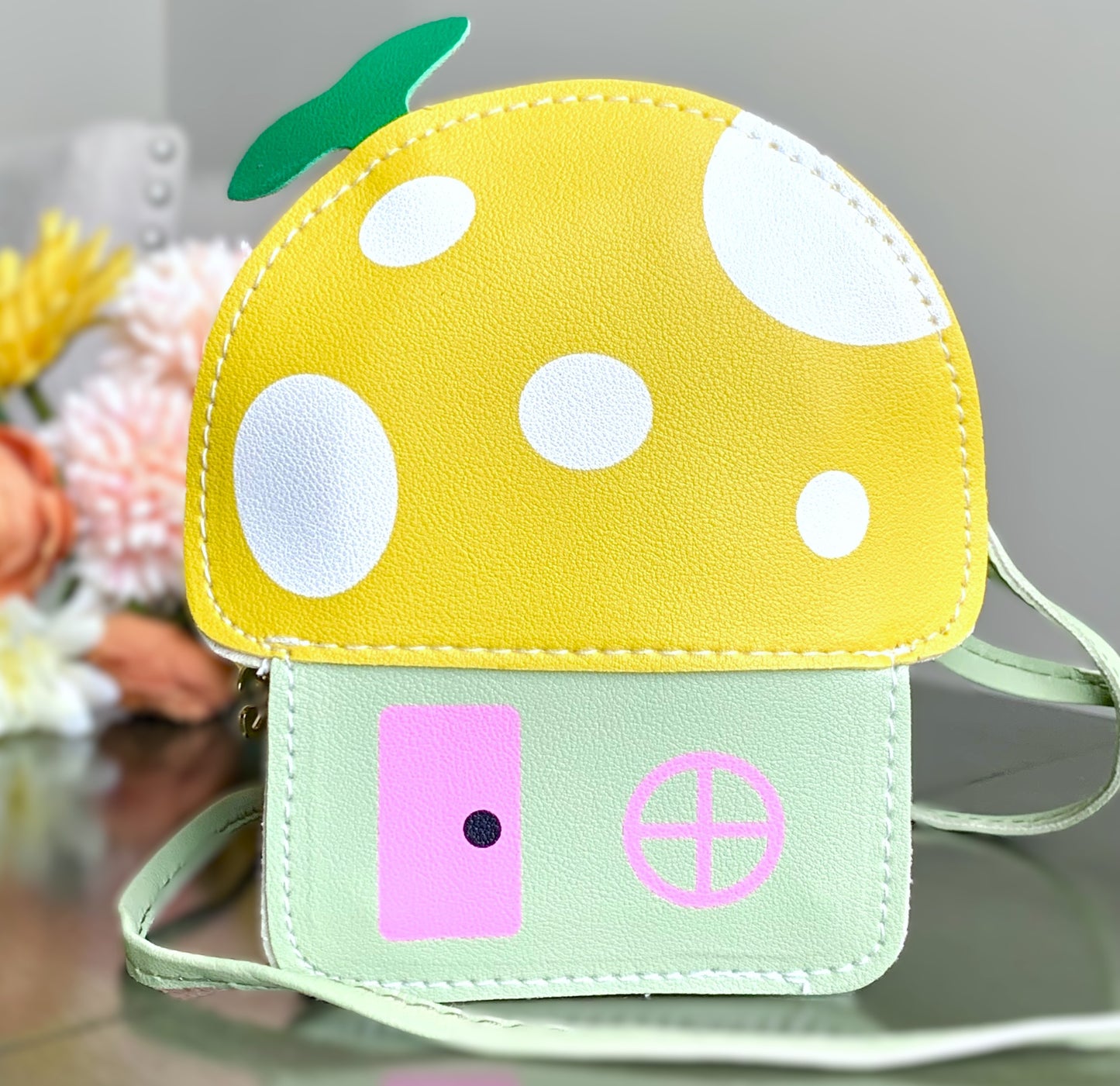Mushroom Fairy House Crossbody Purse