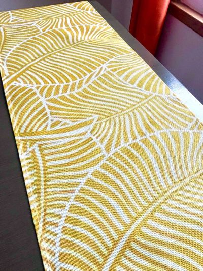 Abstract Zebra Leaf Table Runner