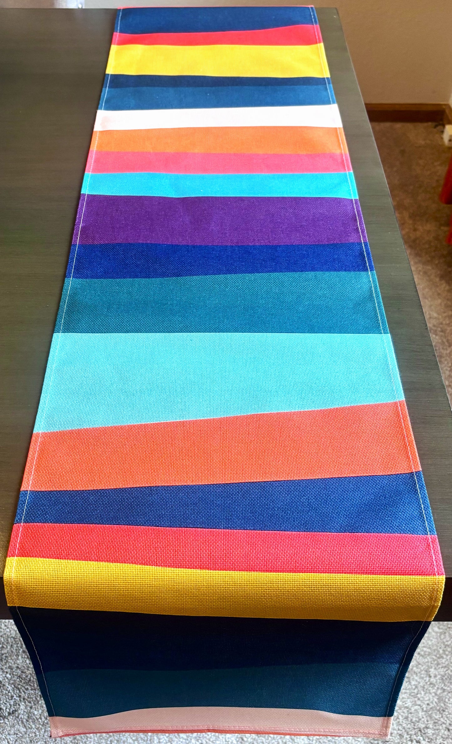 Modern Colorful Stripes Table Runner
