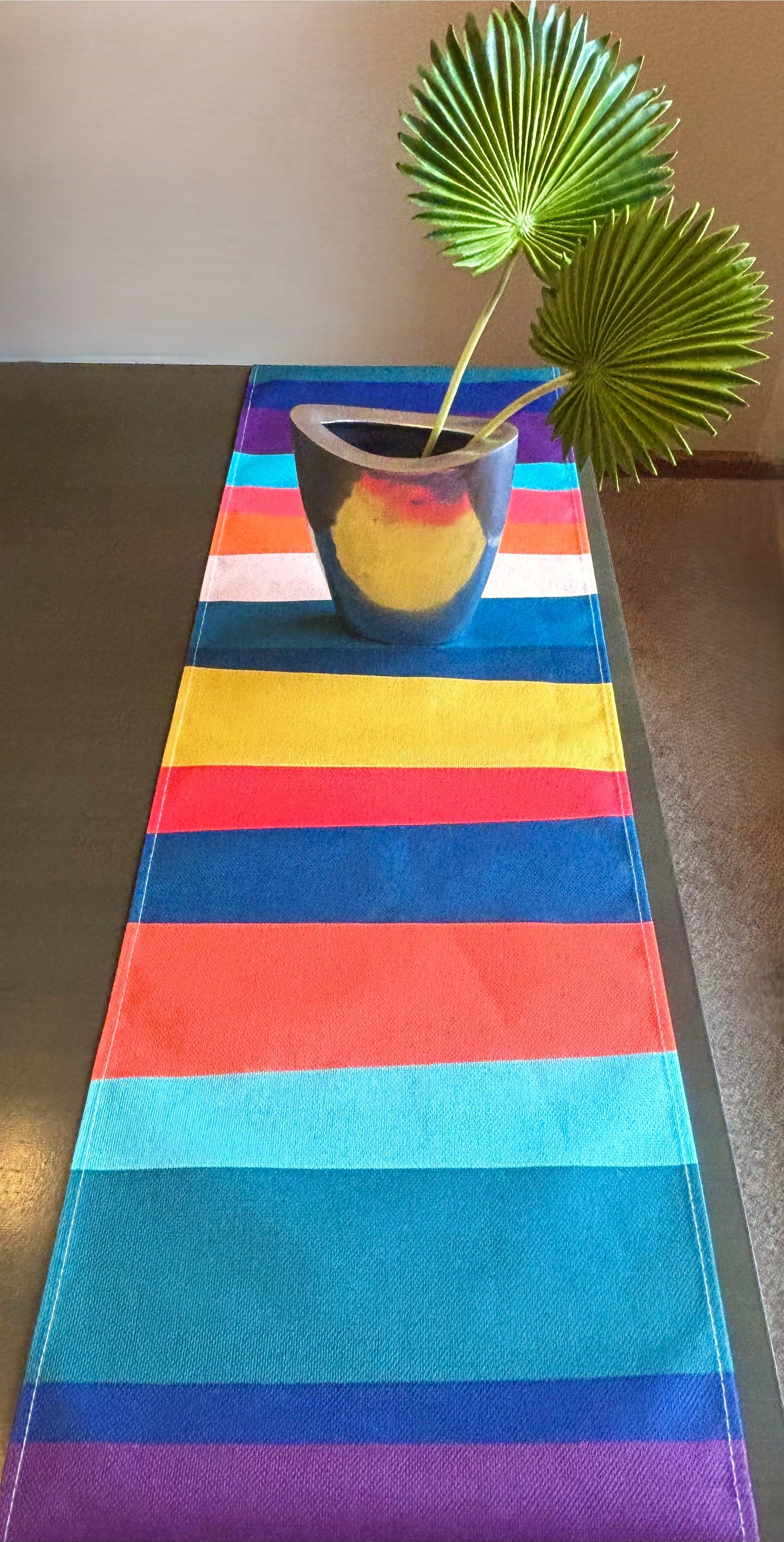 Modern Colorful Stripes Table Runner