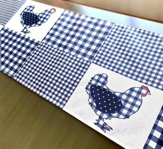 Farmhouse Hen Patchwork Table Runner