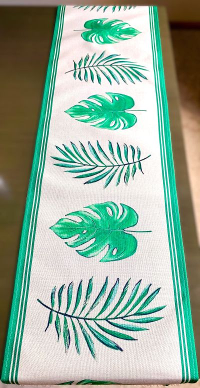 Tropical Leaves Table Runner