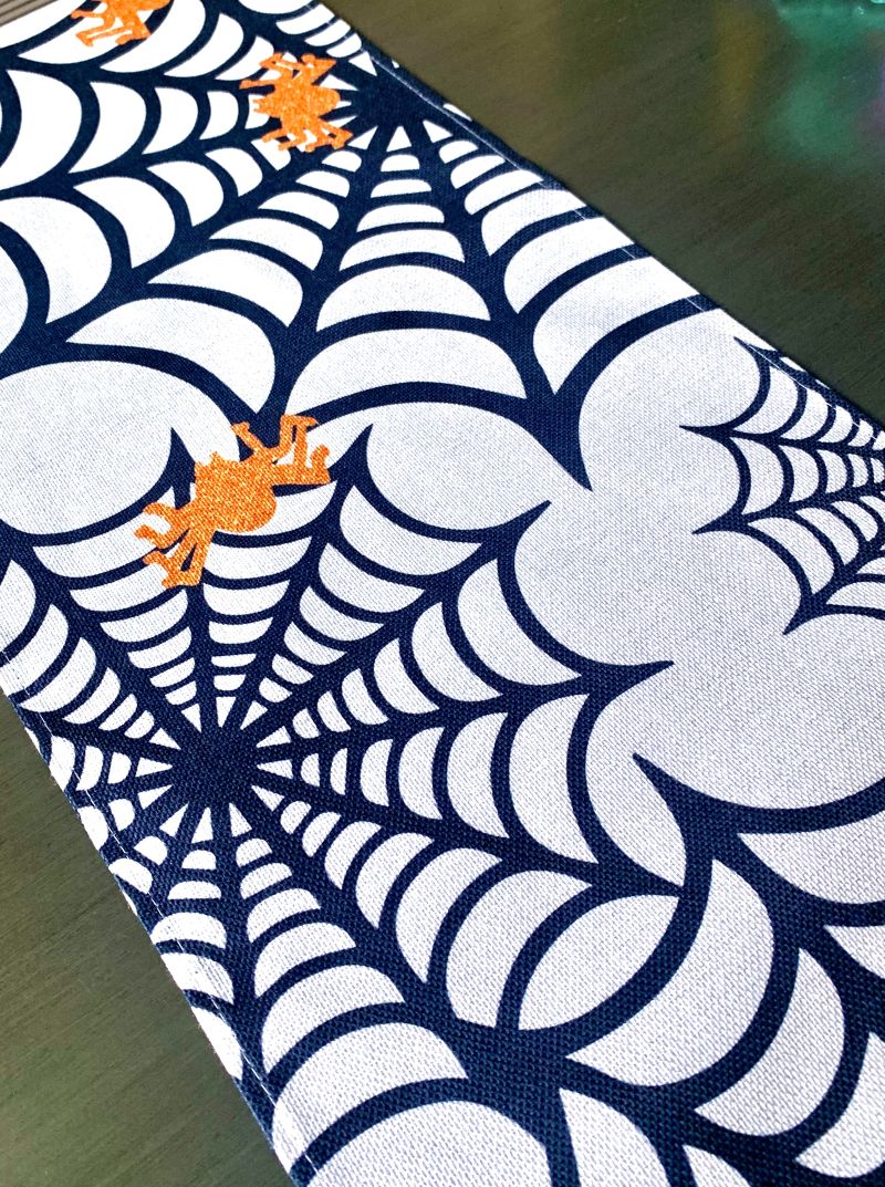 Creepy Crawly Halloween Spider Web Table Runner