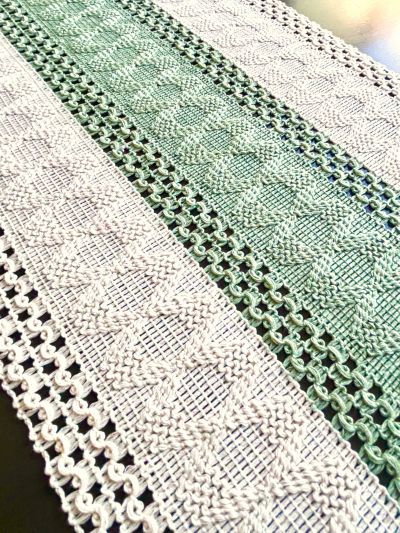 Woven Striped Farmhouse Table Runner