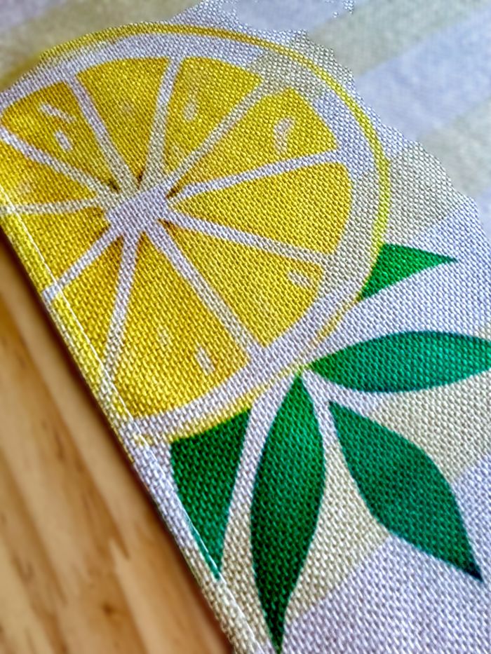 Natural Stripes Lemon Table Runner
